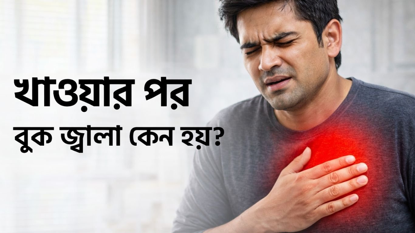 খাওয়ার পর বুক জ্বালা কেন হয়? চলুন বিস্তারিত জানি।